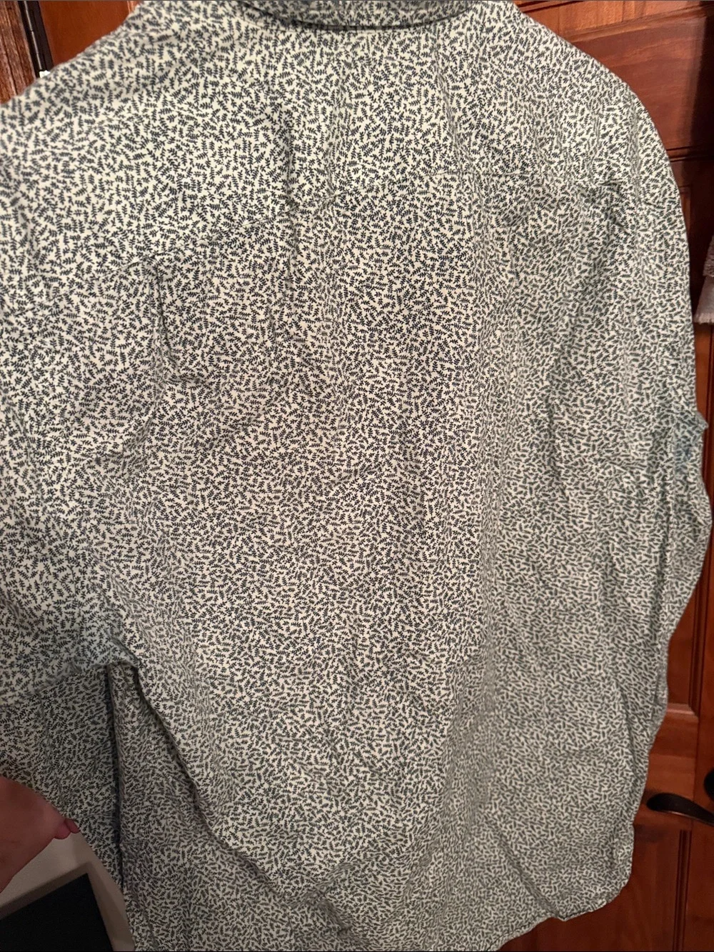 Slim Floral-Print Button-Down Shirt - White/Navy